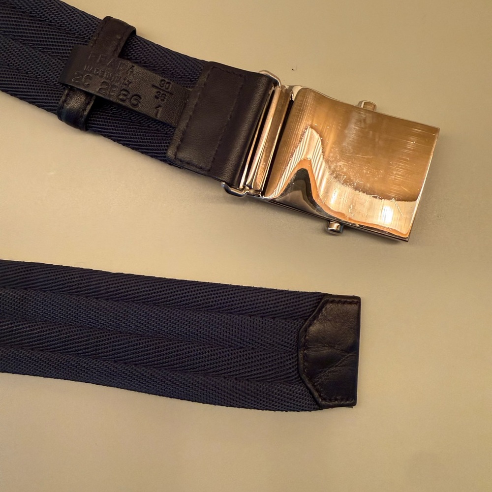 Prada Men's Navy Blue nylon web belt - Picture 5 of 5